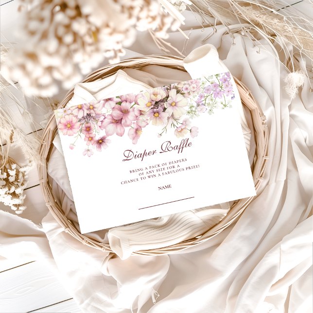Carte D'accompagnement Baby Shower Fête de Naissance au Thème Fleur Paste (Créateur téléchargé)