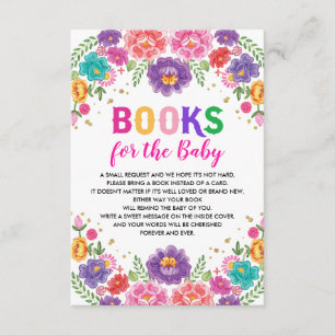 Carte D'accompagnement Baby shower Fleur mexicaine Livres pour Baby E