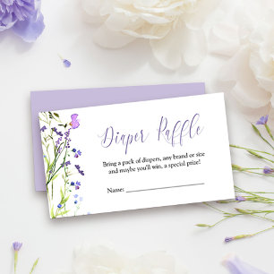 Carte D'accompagnement Baby shower Fleur sauvage de  de calfeuil violet