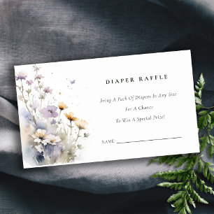 Carte D'accompagnement Baby shower fleur sauvage de la chair à papillon