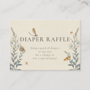 Carte D'accompagnement Baby shower Fleur sauvage Little Love Bug