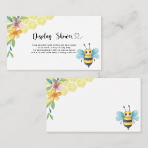 Carte D'accompagnement Baby shower Floral Bee Display