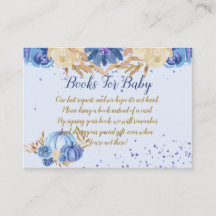 Baby shower Floral Blue Citrouille Livres Pour Béb