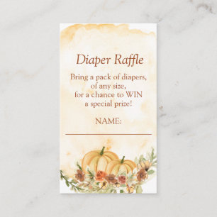 Carte D'accompagnement Baby shower floral Citrouille de l'automne du chap
