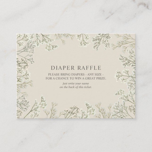 Carte D'accompagnement Baby shower floral de la respiration du bébé Raffl (Devant)