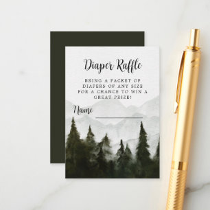 Carte D'accompagnement Baby shower forestier bruyant à roulettes