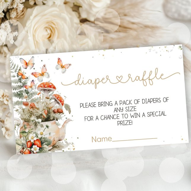 Carte D'accompagnement Baby shower forestier de Little Mushroom Baby show (fall baby shower, woodland baby shower, rustic baby shower, little mushroom baby shower, gender neut)