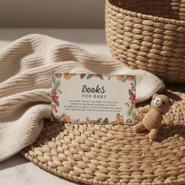 Carte D'accompagnement Baby-Shower Forêt d'Hiver (Créateur téléchargé)