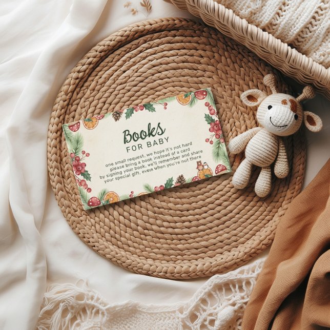 Carte D'accompagnement Baby-Shower Forêt d'Hiver (Créateur téléchargé)