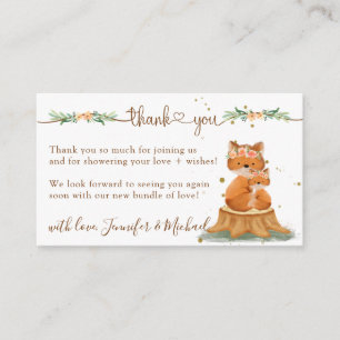 Carte D'accompagnement Baby shower Fox Nouveau Merci maman