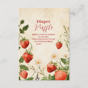 Carte D'accompagnement Baby shower fraise Berry Sweet Diapper Raffe