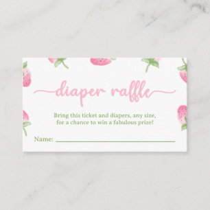 Carte D'accompagnement Baby shower fraise Raffin