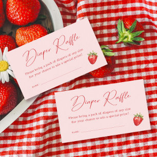 Carte D'accompagnement Baby shower fraise Raffin