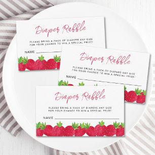 Carte D'accompagnement Baby shower fraise Raffin