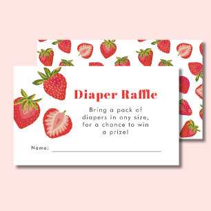 Carte D'accompagnement Baby shower fraise Raffin