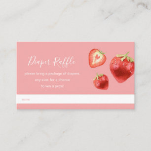 Carte D'accompagnement Baby shower fraise Raffin