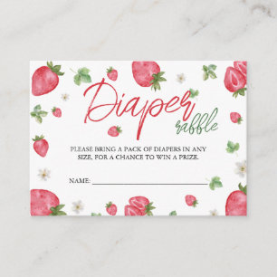 Carte D'accompagnement Baby shower fraise Raffin