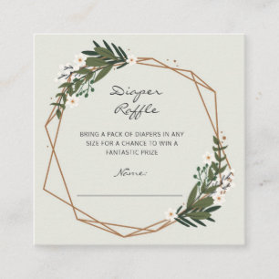 Carte D'accompagnement Baby shower géométrique Neutre Découpe Neutre Genr