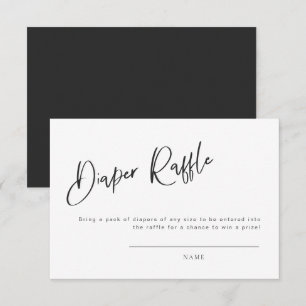 Carte D'accompagnement Baby shower gothique noir Raffle de couche