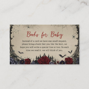 Carte D'accompagnement Baby shower gothique vintage Floral Livres pour bé