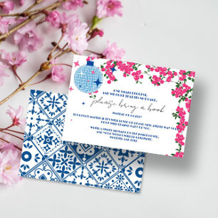 Carte D'accompagnement Baby shower grec Bougainvillier Demande de réserva