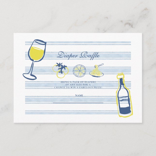 Carte D'accompagnement Baby shower italien Ciao Bambino (Devant)