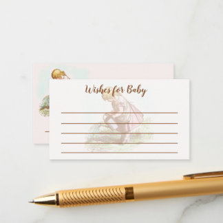 Carte D'accompagnement Baby shower Jardin de dessin enfant vintage