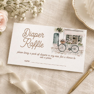 Carte D'accompagnement Baby-shower jeu de diaper Bonjour Bebe