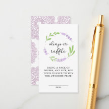 Baby Shower Lilac Lavande Lace Tirage de Couches