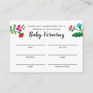 Carte D'accompagnement Baby shower mexicain de broderie jeu de devis