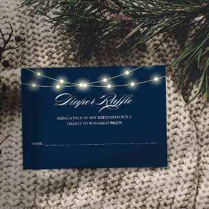 Carte D'accompagnement Baby shower minimaliste Élégant Bleu Raffle