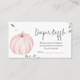 Carte D'accompagnement Baby shower minimaliste rose Citrouille rabat