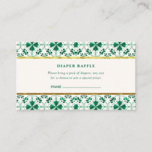 Carte D'accompagnement Baby shower moderne chic et vert St. Patrick's Day