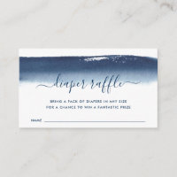 Baby shower moderne Diaper Raffle Navy Blue Boy