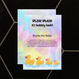 Carte D'accompagnement Baby shower moderne en caoutchouc coloré