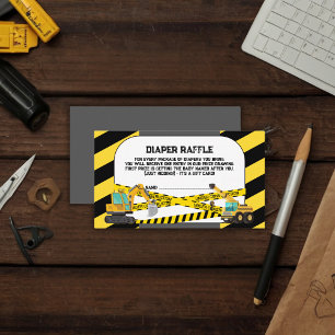 Carte D'accompagnement Baby shower moderne en construction