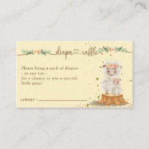 Carte D'accompagnement Baby Shower Mouton Nouvelles Mamans Tirage au Sort