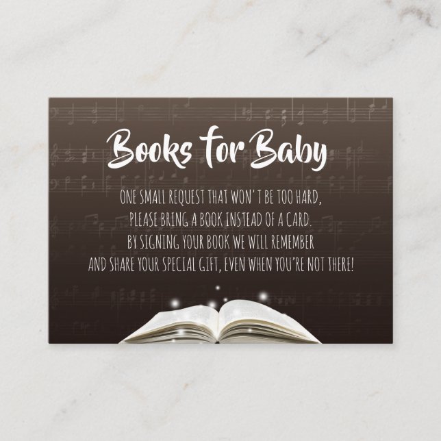 Carte D'accompagnement Baby shower musical Apportez une notice (Devant)