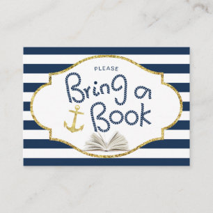 Carte D'accompagnement Baby shower nautique Apportez une notice