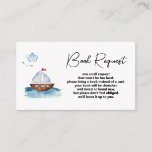 Carte D'accompagnement Baby shower nautique Boy nautique Demande de réser