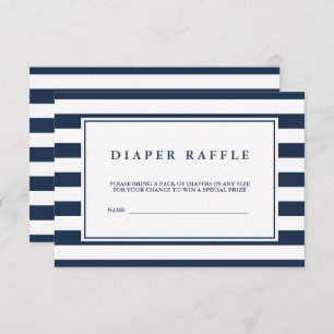 Carte D'accompagnement Baby shower Nautique Boy Raffle
