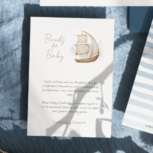 Carte D'accompagnement Baby shower Nautique D'Aventure Livres Pour Bébé