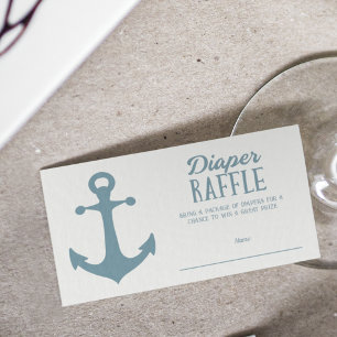 Carte D'accompagnement Baby shower Nautique de plongeur Raffle