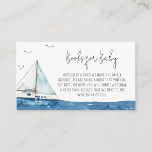 Carte D'accompagnement Baby shower nautique Livres pour bébé