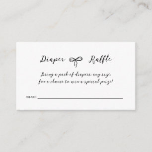 Carte D'accompagnement Baby shower neutre minimaliste moderne Bow