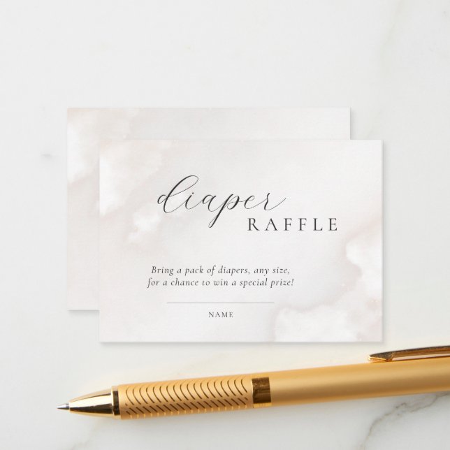 Carte D'accompagnement Baby shower neutre selon le sexe Refus de couche (Devant/Arrière en situation)