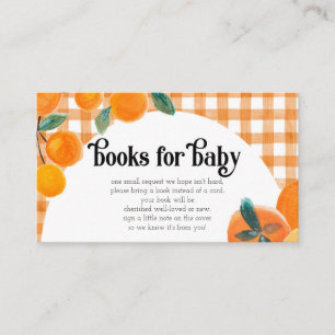 Carte D'accompagnement Baby shower Orange Citrus Demande