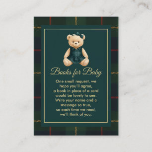 Carte D'accompagnement Baby Shower Ours en Peluche Luxueux et Chic
