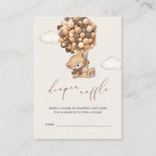Carte D'accompagnement Baby shower Ours Teddy Refroidisseur Raffin Encein