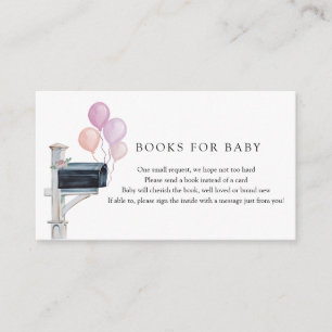 Carte D'accompagnement Baby shower par courrier Envoyer un livre